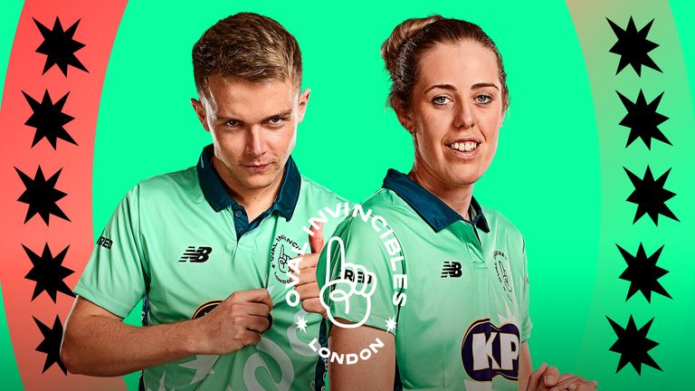 Sam Curran and Georgia Adams of Oval Invincibles