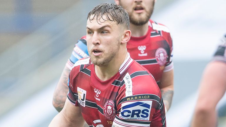 Picture by Allan McKenzie/SWpix.com - 08/05/2021 - Rugby League - Betfred Challenge Cup Quarter Final - Hull FC v Wigan Warriors - Emerald Headingley Stadium, Leeds, England - Sam Powell.