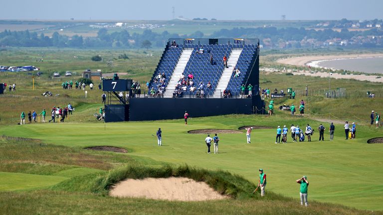 A general view of the seventh green at Royal St George&#39;s ahead of The 149th Open