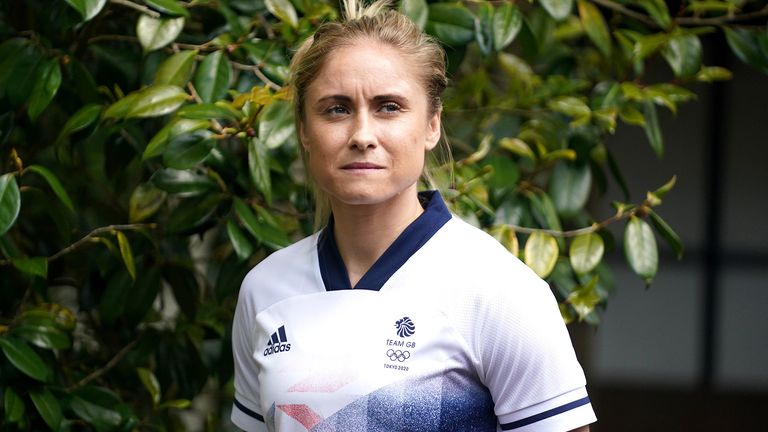 Team GB and Manchester City&#39;s Steph Houghton during the Team GB Tokyo 2020 Women&#39;s Football Team Announcement at the Botanical Gardens, Birmingham. Picture date: Thursday May 27, 2021.