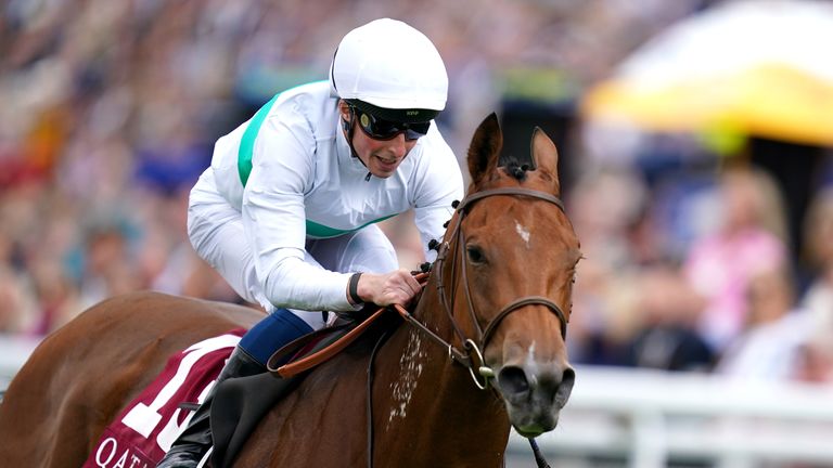 William Buick rides Suesa to victory in the King George Qatar Stakes at Glorious Goodwood