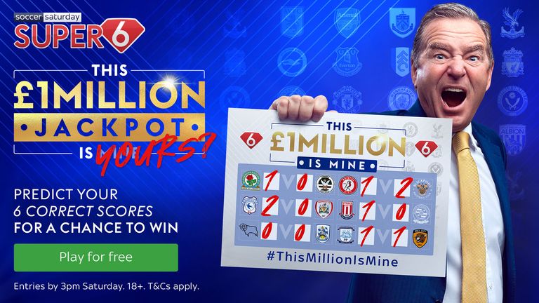 Super 6 makes its return for the 2021/22 season with a £1,000,000 jackpot!