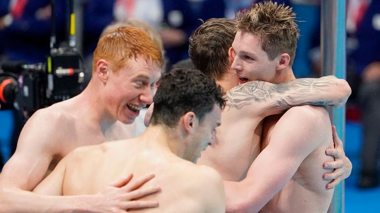 Tom Dean, James Guy, Matthew Richards and Duncan Scott