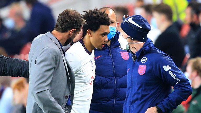 PA - Trent Alexander-Arnold was injured on England duty and missed Euro 2020