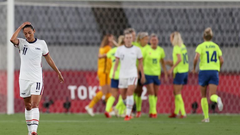 Sweden ended USA's 44-game unbeaten run