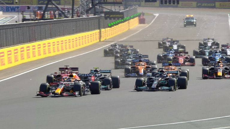 British GP F1 Sprint: Max Verstappen wins and secures Silverstone pole  after start pass on Lewis Hamilton | F1 News