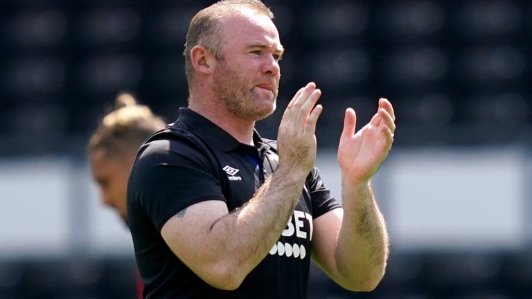 Derby manager Wayne Rooney (PA)