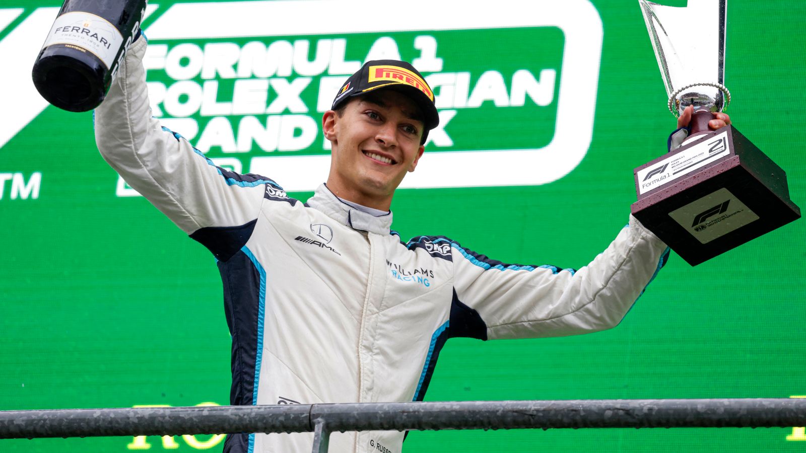 Belgian GP: George Russell embraces 'strange' first F1 podium as qualifying heroics count | F1 News | Sky Sports