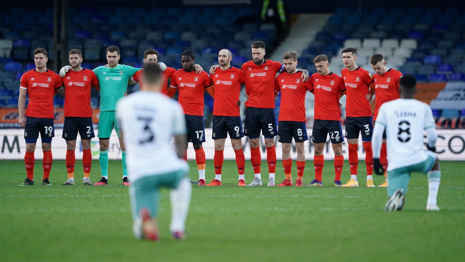 Luton confirm players will not take a knee before games over fears gesture 'misrepresented as a political statement'