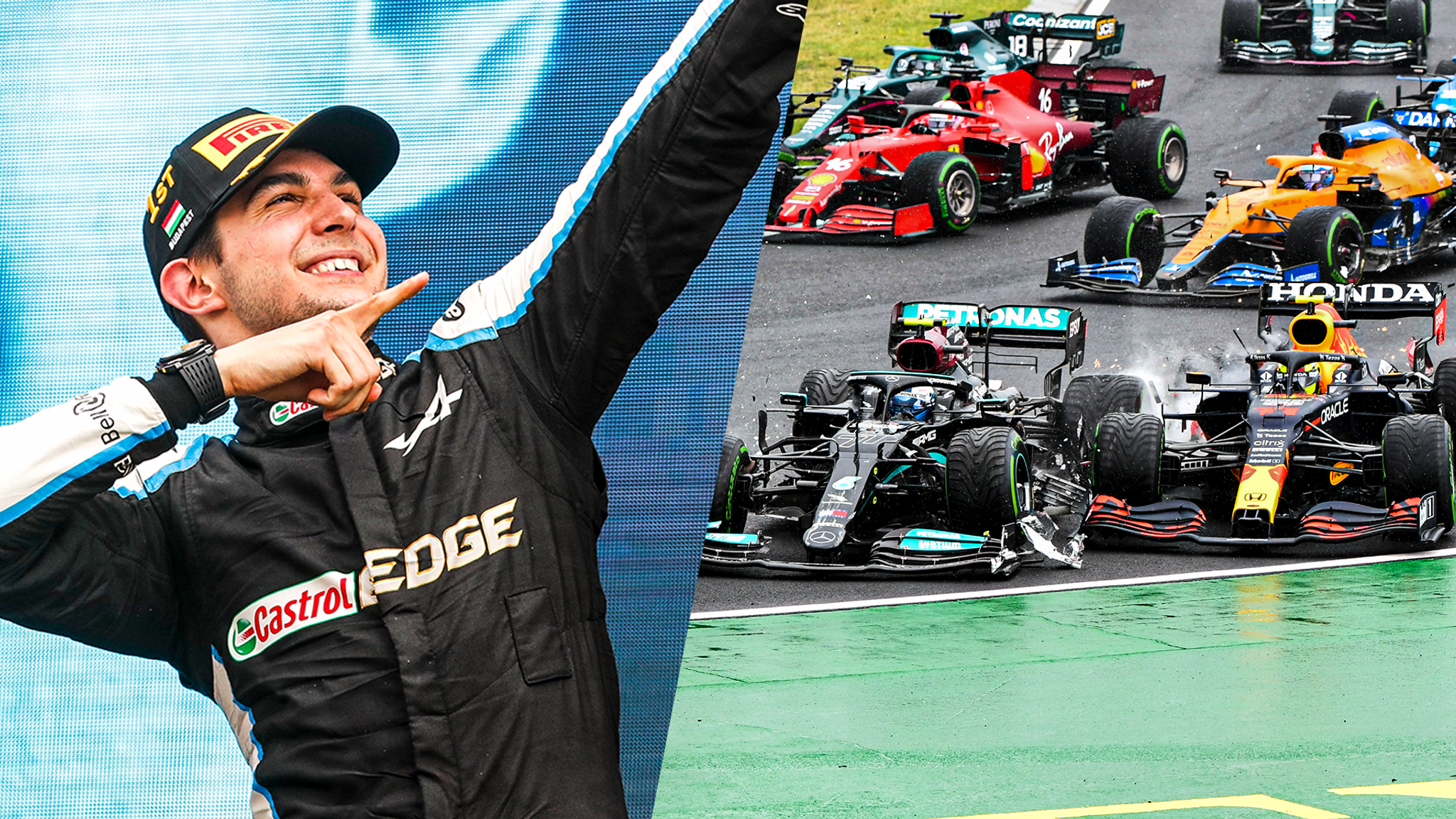 Hungarian GP Esteban Ocon claims shock first F1 win after early race carnage, Lewis Hamilton second from last F1 News