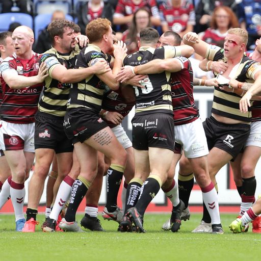 Wigan, Leigh have four suspended after fiery encounter