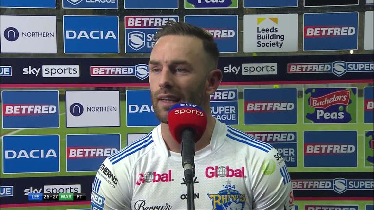 Leeds Rhinos' Luke Gale said he was 'lost for words' after his side's loss to Warrington Wolves