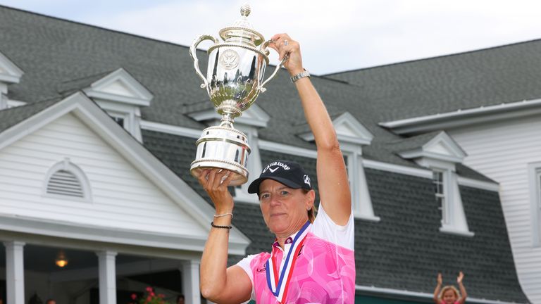 Annika Sorenstam triumphed in her first appearance at the US Senior Women's Open