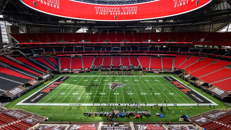 The Seattle Seahawks play the Atlanta Falcons during the second half of an NFL football game, Sunday, Sept. 13, 2020, in Atlanta. The Seattle Seahawks won 38-25. (AP Photo/Danny Karnik)