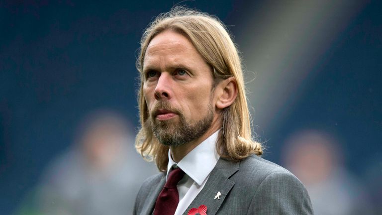 Hearts caretaker manager Austin Macphee during the Betfred Cup Semi Final match at Hampden Park, Glasgow. PA Photo. Picture date: Saturday November 2, 2019. See PA story SOCCER Rangers. Photo credit should read: Jeff Holmes/PA Wire. RESTRICTIONS: EDITORIAL USE ONLY