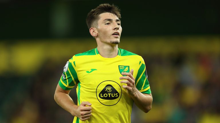  Billy Gilmour of Norwich City during the pre season friendly between Norwich City and Gillingham at Carrow Road on August 3, 2021 in Norwich, England. 