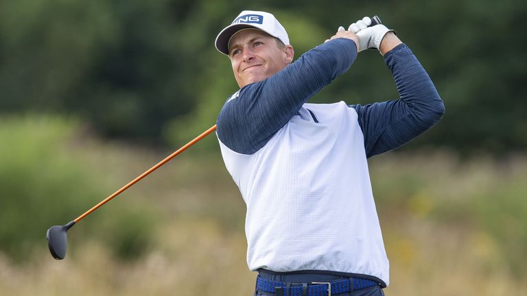 Calum Hill during the first round of the Hero Open