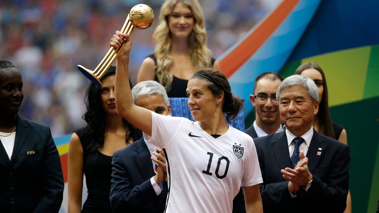 Carli Lloyd played a key role as USA won the 2015 World Cup - they defended their crown four years later