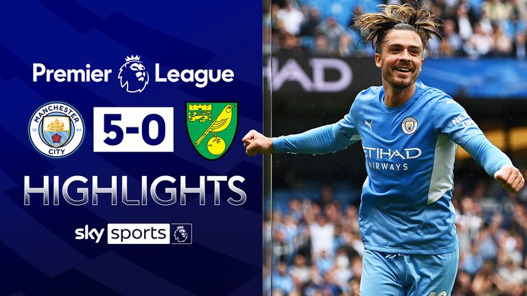 Grealish on target as City thrash Norwich