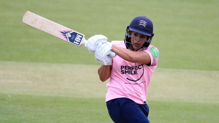 Middlesex Women&#39;s Naomi Dattani during the MCC Women&#39;s Day match at Lord&#39;s in 2018