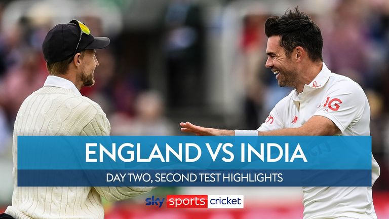 Highlights from day two of the second Test between England and India at Lord&#39;s.