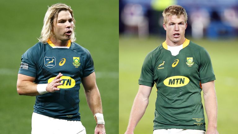 Springboks duo Faf de Klerk and Pieter-Steph du Toit will miss the decisive third Test vs the British and Irish Lions