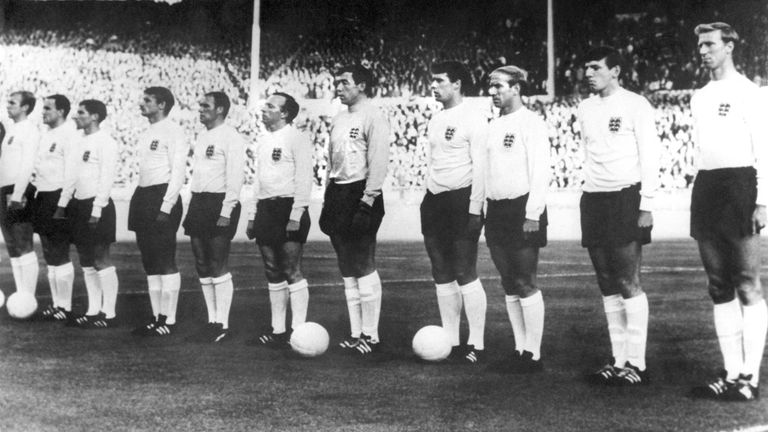 AP: England team line up at World Cup 1966