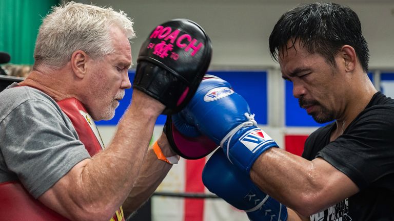 Pacquiao and Freddie Roach