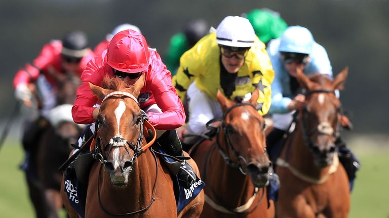 Eddystone Rocks wins the Shergar Cup Stayers race for Turner in 2019