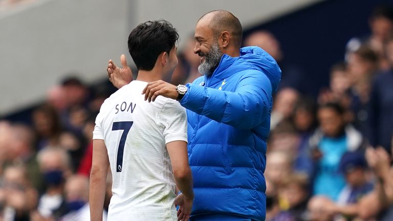 Nuno Espirito Santo and Heung-Min Son 