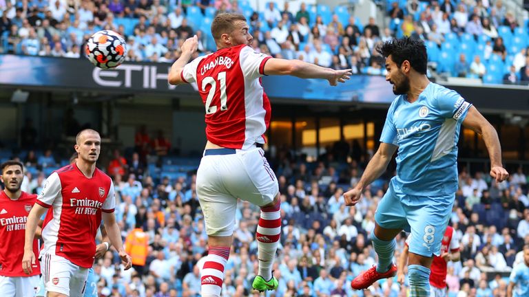 Ilkay Gundogan makes it 1-0 early in the first half