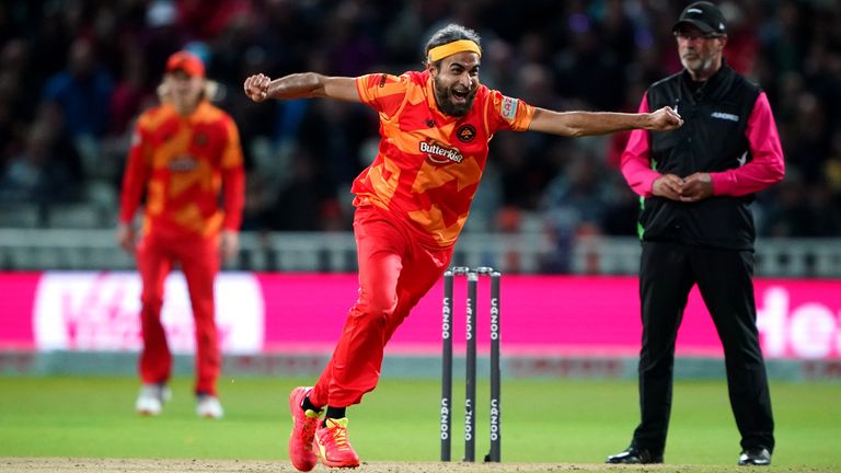 Tahir wheels away in celebration after claiming a hat-trick to complete a stunning 93-run win for Birmingham Phoenix