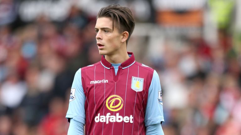 Jack Grealish playing for Aston Villa in 2014