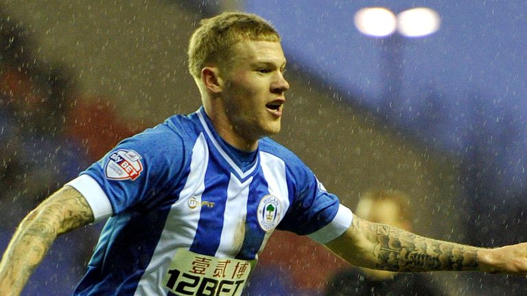 James McClean in action for Wigan in 2014