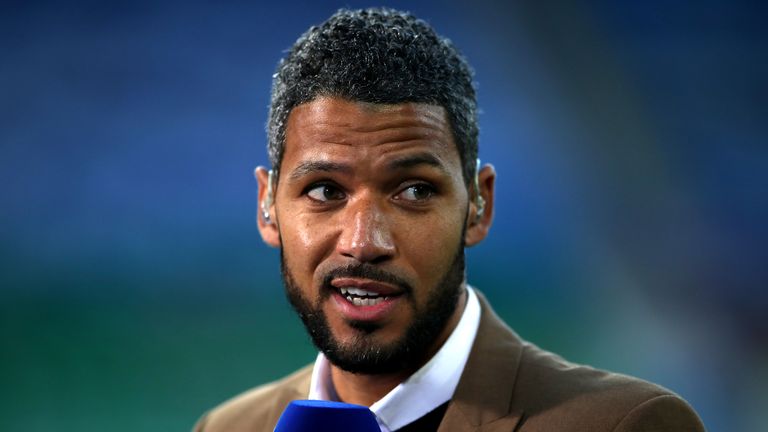 Sky Sports pundit Jobi McAnuff during the Sky Bet Championship play-off match at the Cardiff City Stadium, Cardiff. PA Photo. Picture date: Monday July 27, 2020.