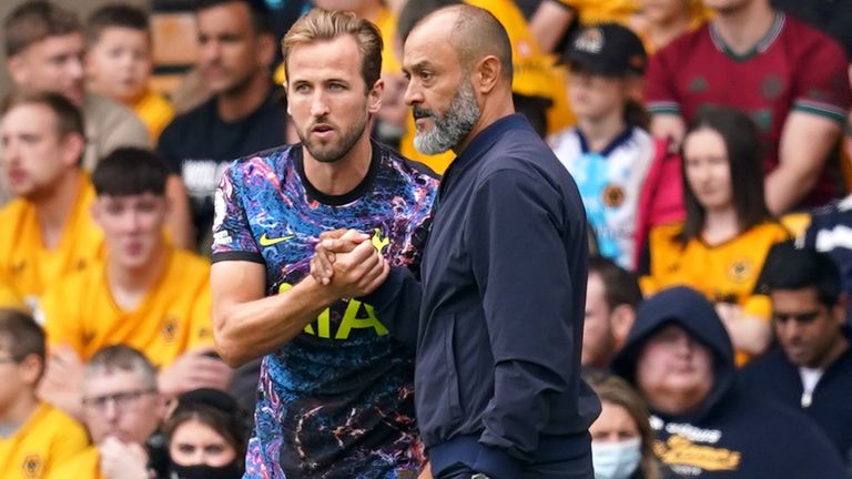 PA: Nuno and Harry Kane