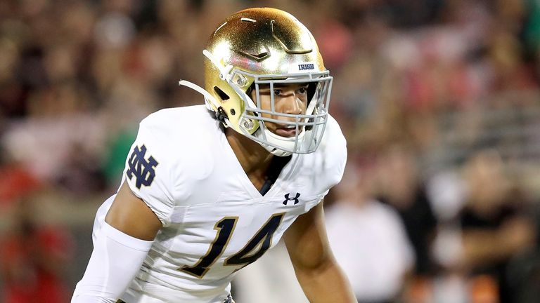 You can watch Kyle Hamilton's Notre Dame live on Sky Sports this season 