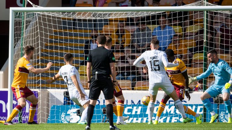 Kyle Magennis hauls Hibernian level in the first half