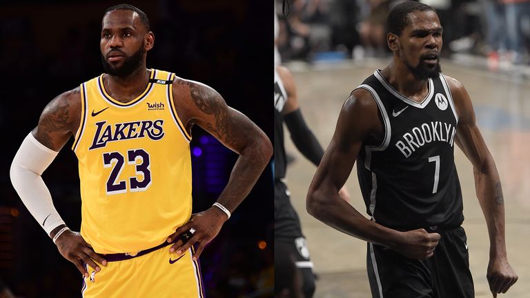 LeBron James' Los Angeles Lakers will take on Kevin Durant's Brooklyn Nets on Christmas Day