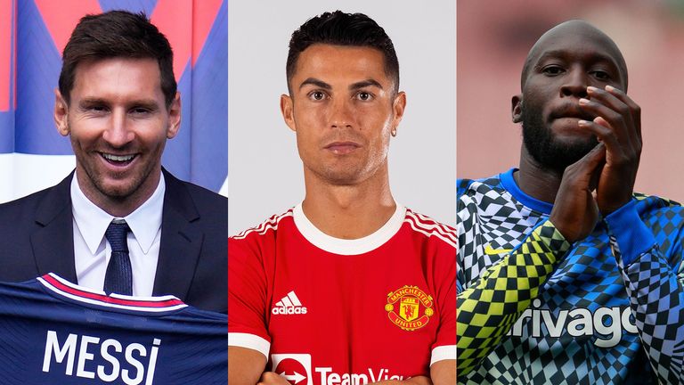 Lionel Messi, Cristiano Ronaldo and Romelu Lukaku were among the big movers