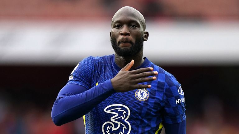 Chelsea's Romelu Lukaku reacts after the final whistle during the Premier League match at the Emirates Stadium, London.