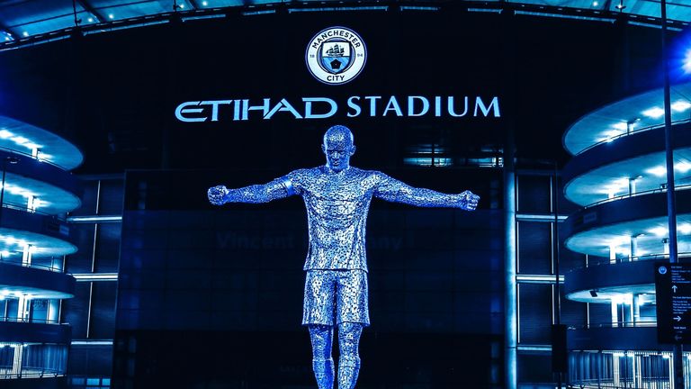 Manchester City have unveiled a Vincent Kompany statue outside of the Etihad stadium.