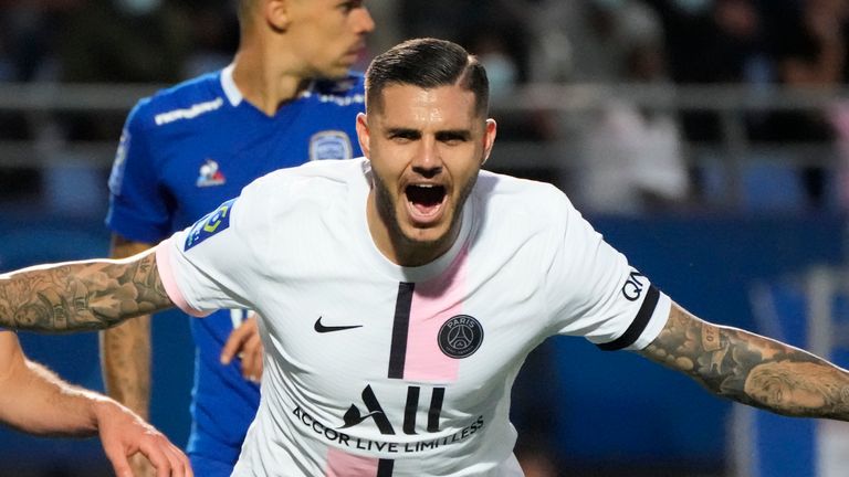Mauro Icardi put PSG in front at Troyes after a slow start for the Ligue 1 giants