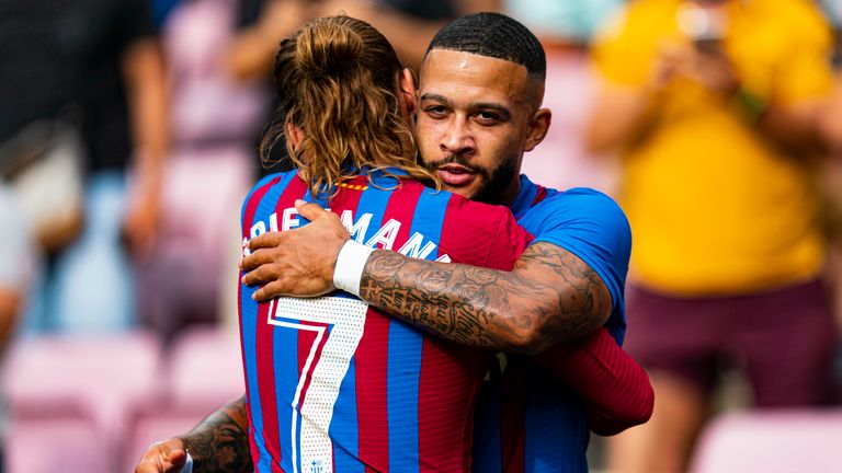 Memphis Depay was on target for Barcelona