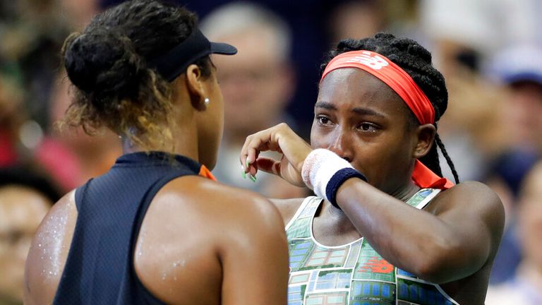 Two-time Grand Slam champion Naomi Osaka and 16-year-old Coco Gauff could face each other at the U.S. Open again after Thursday’s, Aug. 27, 2020, draw for the Grand Slam tournament set up a possible third-round rematch.(AP Photo/Adam Hunger, File)