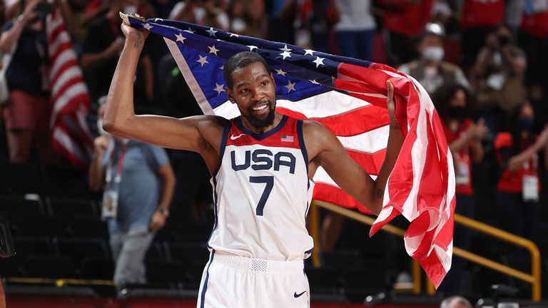 Kevin Durant Stars As Team Usa Claim Fourth Straight Olympic Gold Medal Olympics News Sky Sports
