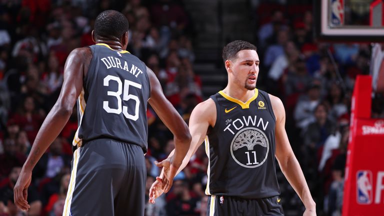 Kevin Durant and Klay Thompson