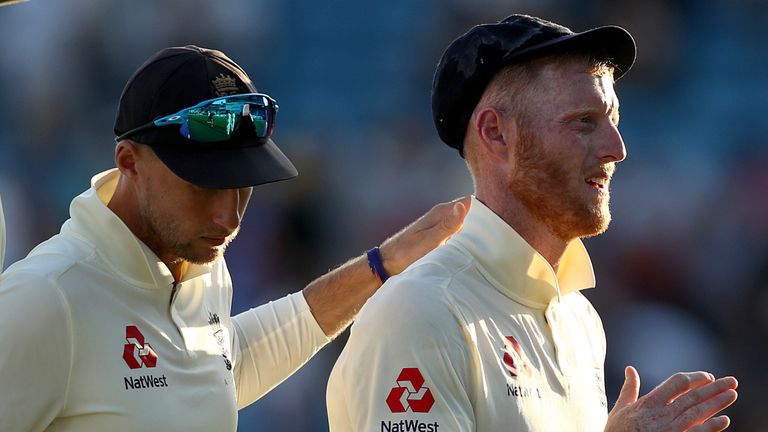 England's Joe Root pats Ben Stokes on the shoulder as they walk off after day two of the third Ashes Test match at Headingley, Leeds. PRESS ASSOCIATION Photo. Picture date: Friday August 23, 2019. Photo credit should read: Tim Goode/PA Wire.