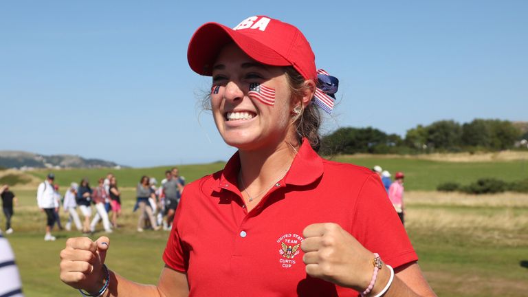 Rachel Kuehn earned the winning point for Team USA