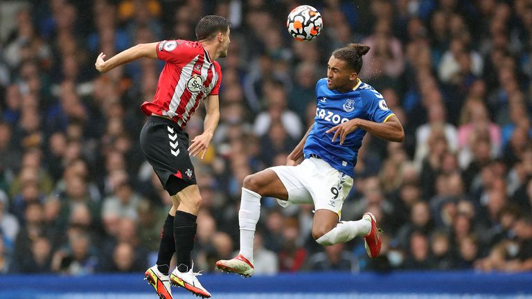 Romain Perraud made his Premier League debut in Southampton's opening-day defeat at Everton